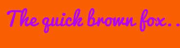 Image with Font Color B100FF and Background Color F75F00